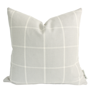 Gray Windowpane Pillow Cover