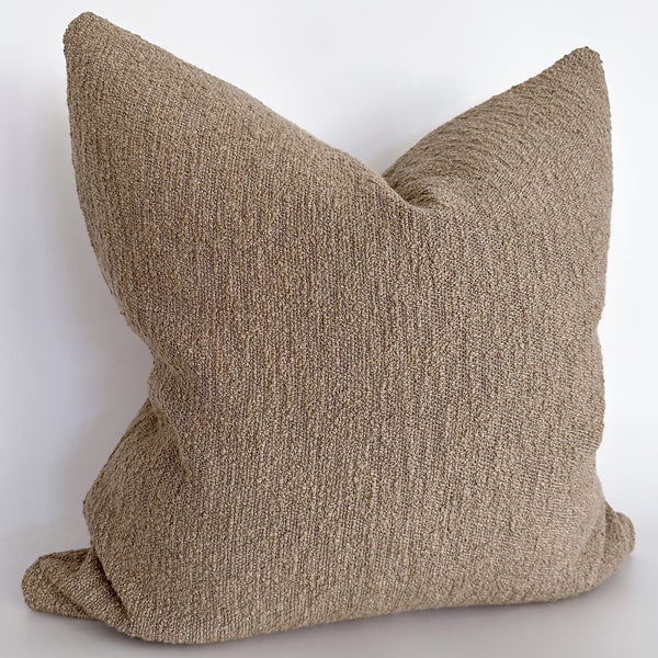 Textured Taupe Pillow Cover (ON THE SHELF)