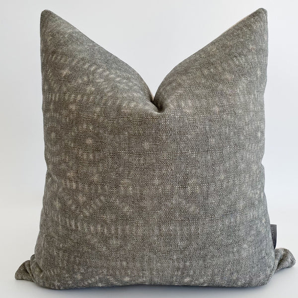 Gray Pillow Cover, Tribal Gray Pillow, Ethnic Pillow Cover, Hackner Home, Designer Pillows, Decorative Pillow Cover, Throw Pillow, Gray Throw Pillow, Boho Pillow, Distressed Pillow in Gray