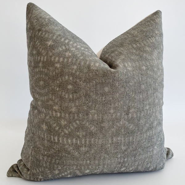 Gray Pillow Cover, Tribal Gray Pillow, Ethnic Pillow Cover, Hackner Home, Designer Pillows, Decorative Pillow Cover, Throw Pillow, Gray Throw Pillow, Boho Pillow, Distressed Pillow in Gray