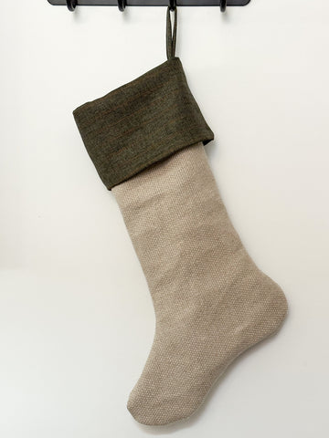 Green Vintage Holiday Stocking NLS.XIII