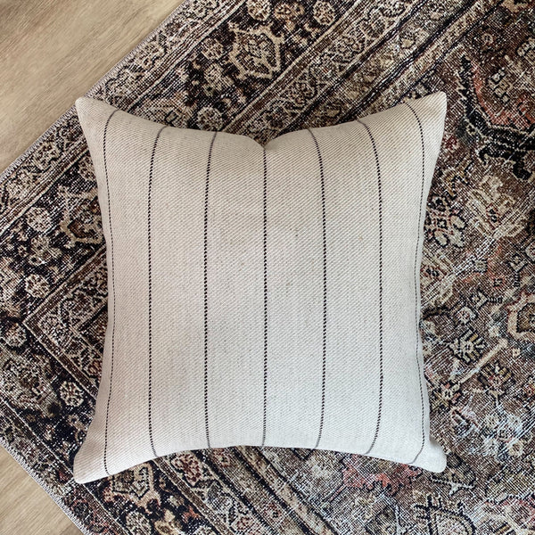 Antique Stripe | Brown Pillow Cover