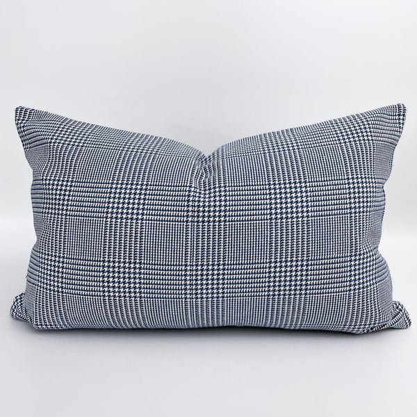 Glen Blue Plaid Pillow Cover
