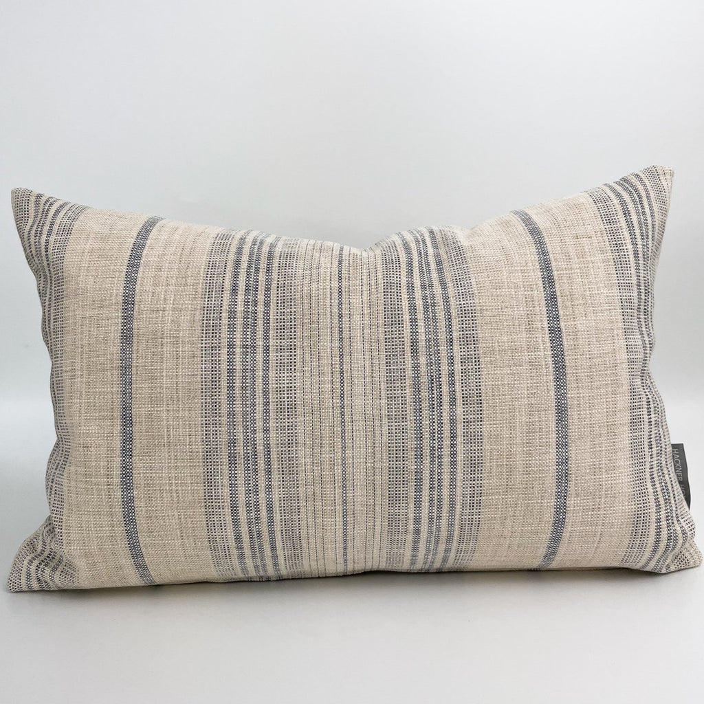 Throw Pillow Set of 2 Blue Stripe Grain Sack Pillow Blue Ticking