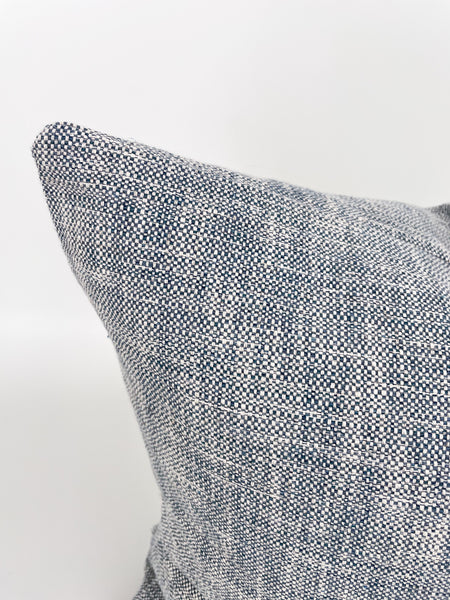 Distressed Woven | Blue Pillow Cover