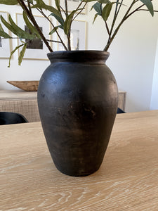 Hand Formed Blackened Vase