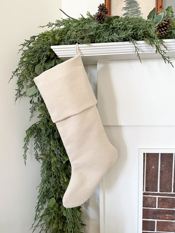 Creamy Woven Holiday Stocking NSL.XXll