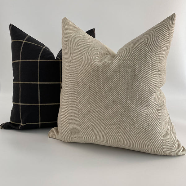 How to style pillow patterns, Jumper Pillow, Textured Pillows, Tan Pillow Cover, Decorative Pillows, Designer Pillow Covers, Basket Weave Pillow, Taupe Pillows, Neutral Pillow Cover, Pillow Cover, Hackner Home, Woven Pillow Covers, High End Pillows, Brown Pillows, Solid Pillows