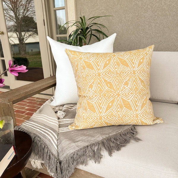 Twila Yellow | Outdoor Pillow Cover