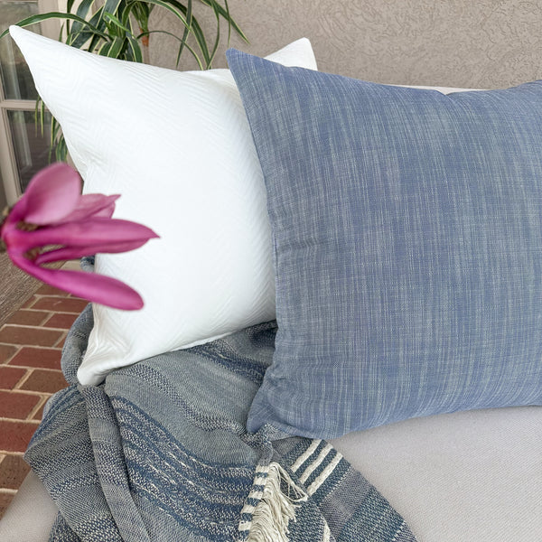 Water Blue Outdoor Pillow Cover (ON THE SHELF)