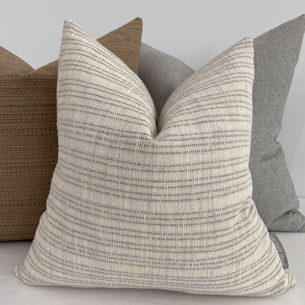 Pillow Groupings, Pillow Sets, How to style pillows, Sofa Pillow set, Boho pillows, Decorative Pillow Covers, Designer Pillows, Woven Pillows, Textured Pillows, Blue pillows, Gray pillows, Brown Pillows, Hackner Home