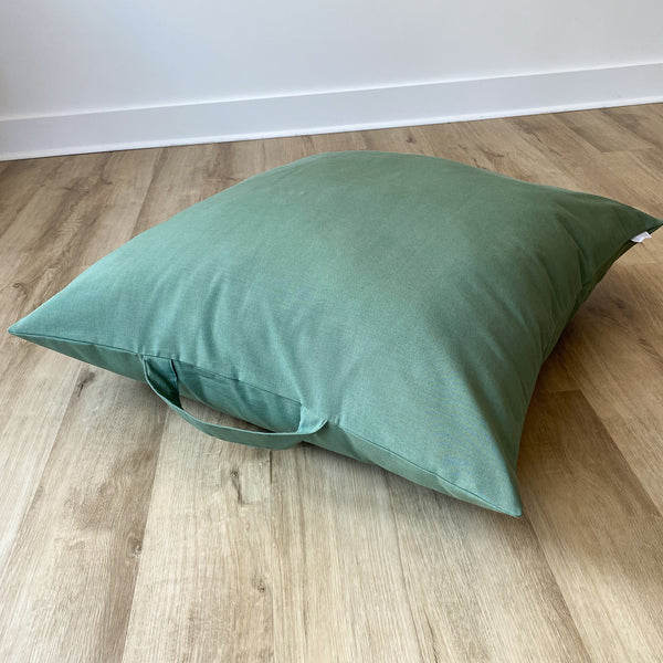 Gumby Green Floor Pillow Cover, Floor Pillows, Floor Pillow Covers with handles, Hackner Home, Floor pillows, Meditation Pillows, TV Lounging Pillow for floor, Kids Reading Nook Pillow, Christmas Gifts for kids, Kids room decor pillow, Dorm Room Pillows, Game Room Pillows
