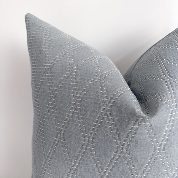Baby Blue Diamonds Pillow Cover (ON THE SHELF)