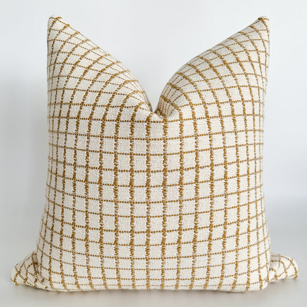 Square Dance | Wheat Pillow Cover