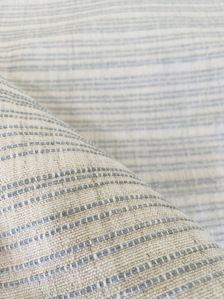 Boho Woven Stripe |  Pale Blue Pillow Cover