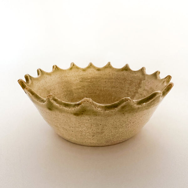 Scalloped Edge Clay Bowl | ONE-OF-A-KIND