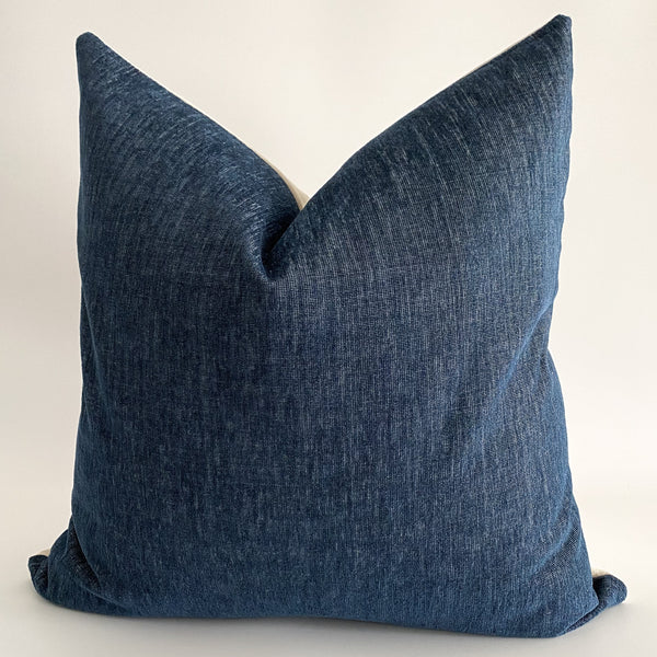 Deep Sea Blue Pillow Cover