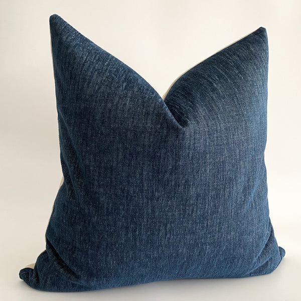 Deep Sea Blue Pillow Cover
