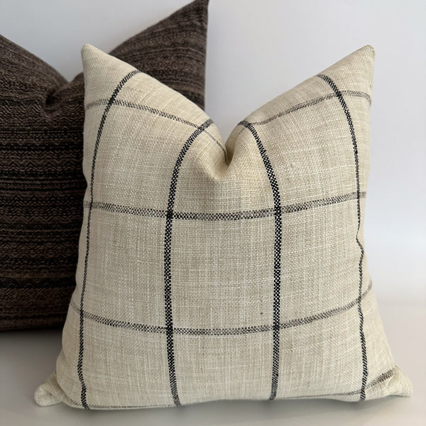 Pencil Plaid Pillow Cover (ON THE SHELF)
