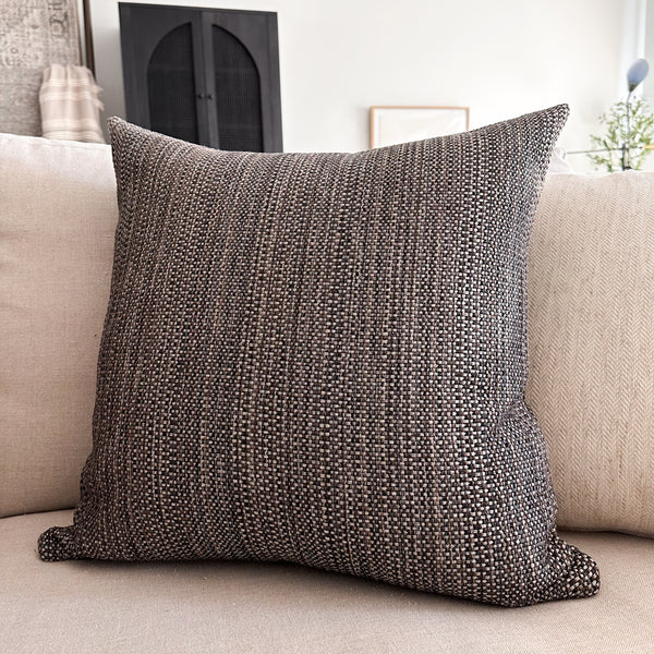 Scandi Brown & Blue Pillow Cover
