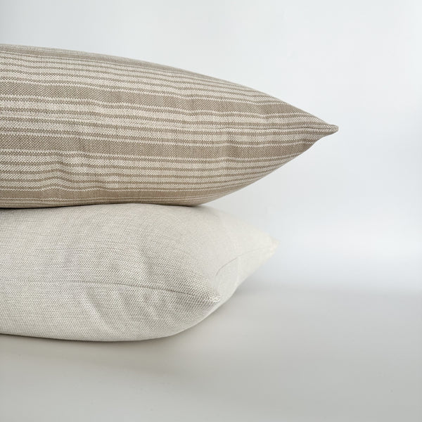 Chai Stripe Brown Pillow Cover