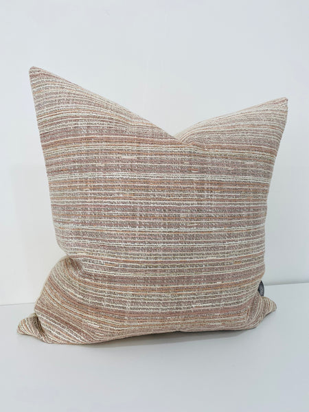 Pink Textured Stripes Pillow Cover (ON THE SHELF)