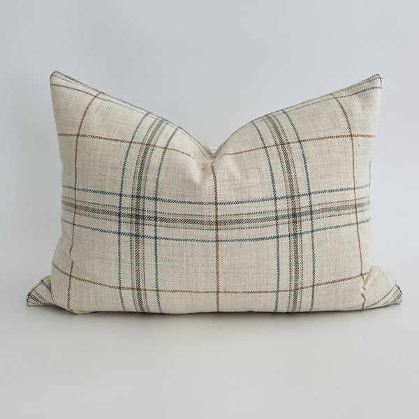 Plaid Pillow Cover, Decorative Plaid Pillow, Autumn Pillows, Plaid Pillows, Fall Pillows, Designer Pillows, Hackner Home, Handmade Pillows, Linen Plaid Pillows, Creamy Plaid Pillows, Neutral Plaid Pillows, Windowpane Pillows, Christmas Pillows