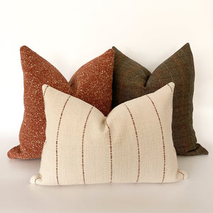 Corded Rust Pillow Cover