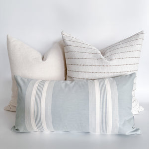 French Laundry Stripe | Pale Blue Pillow Cover (ON THE SHELF)