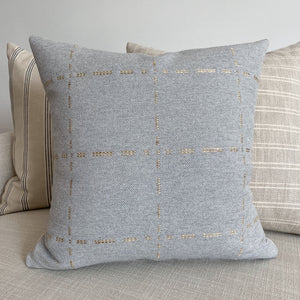 Pick Stitch Light Blue Pillow Cover - Main Image