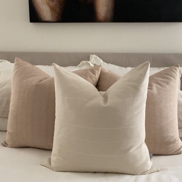 Neutral Pillows, Decorative Pillow Covers, Beige Pillows, Cream Pillows, Spring Pillows, Bedroom Pillows, Pillow Groupings, Bed Pillows, Designer Pillows, Hackner Home, Pillow Shop, Neutral Bedroom Decor