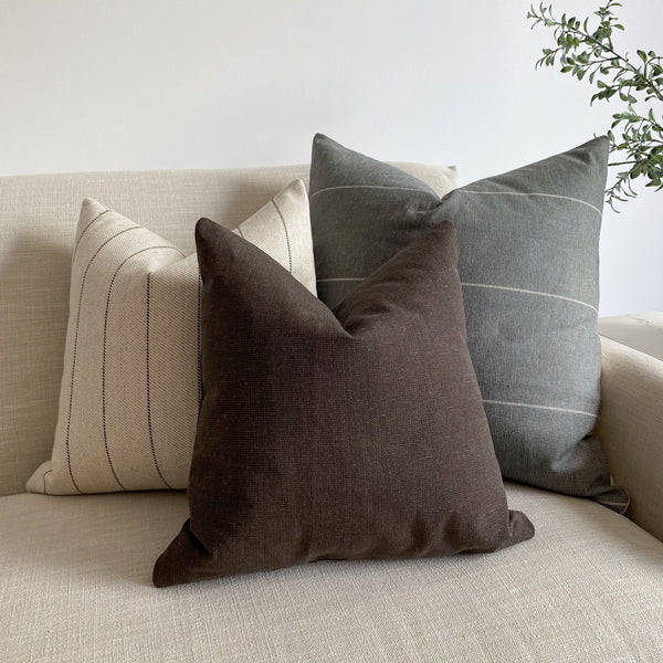 Solid Canvas | Dark Chocolate Pillow Cover