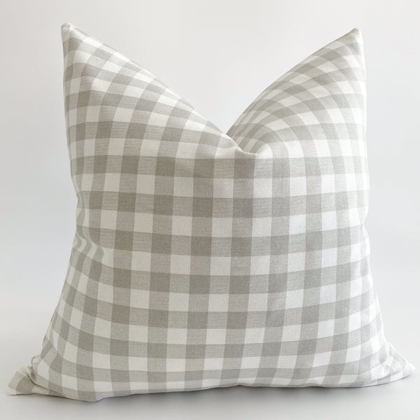 Check French Gray Pillow Cover