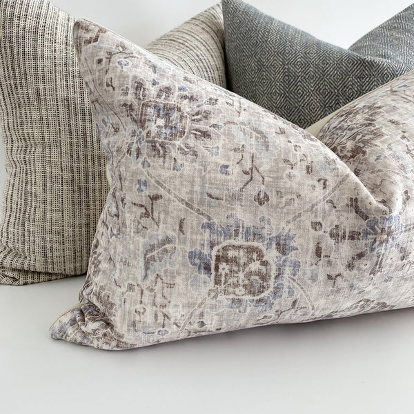 Floral Gray Pillow Cover, Velvet pillow cover, Hackner Home, Designer Pillows, High End Pillows, Throw Pillows, Decorative Pillow Covers, Pillow Shop  Edit alt text