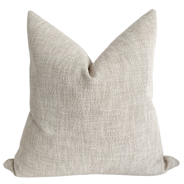 Distressed Natural Woven Pillow Cover (ON THE SHELF)