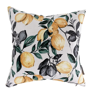 Lemons Pillow Cover, Lemon Decor, Lemon fabric, Hackner Home, Decorative pillows, Handmade Pillow Shop
