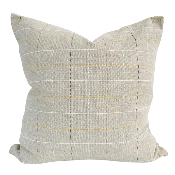 Taupe Pillow Cover, Tan Plaid Pillow, Plaid Pillow, Plaid Pillow Cover, Gray Plaid Pillow, Hackner Home, Designer Pillows, Handmade Pillows, Decorative Pillow Covers