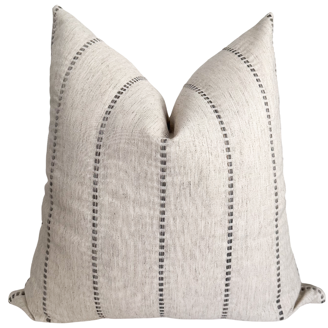 Gray and top cream throw pillows