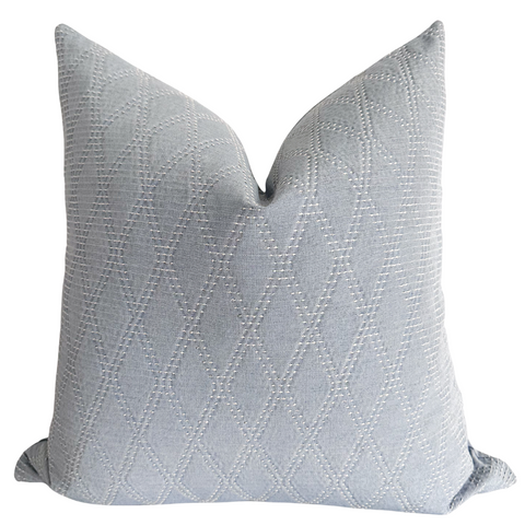 Baby Blue Diamonds Pillow Cover (ON THE SHELF)