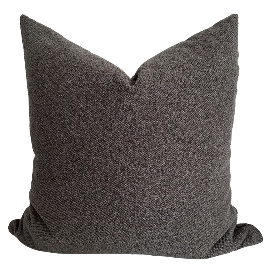 Black 2024 textured pillow