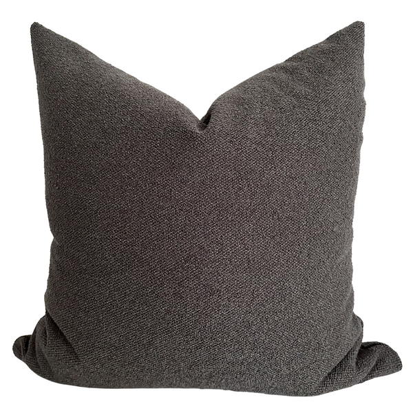 Graphite Gray Textured Pillow Cover