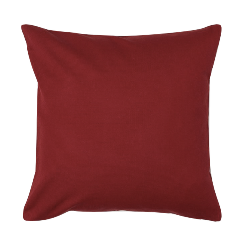 Dark top red pillows