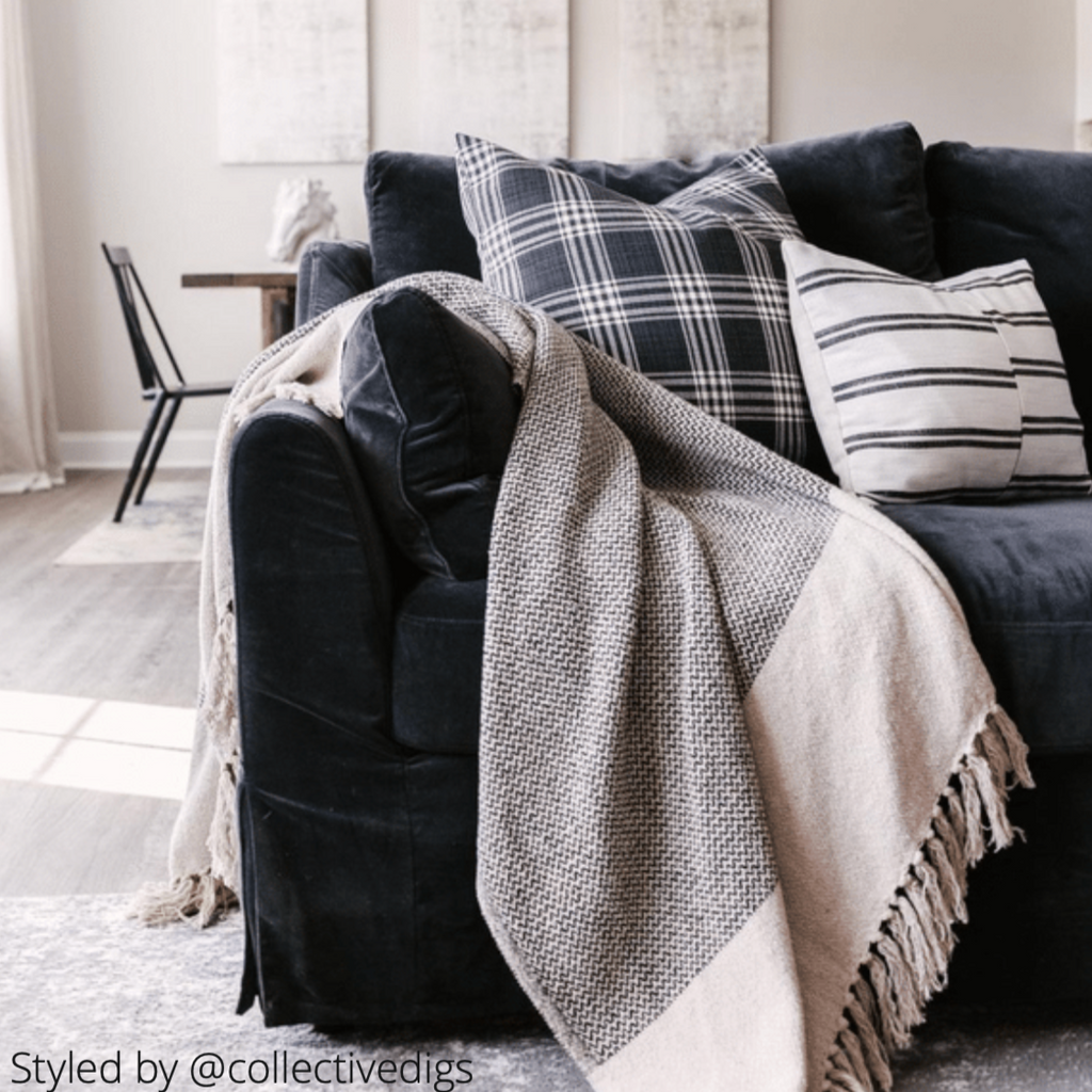 Black and white plaid pillow cases hotsell