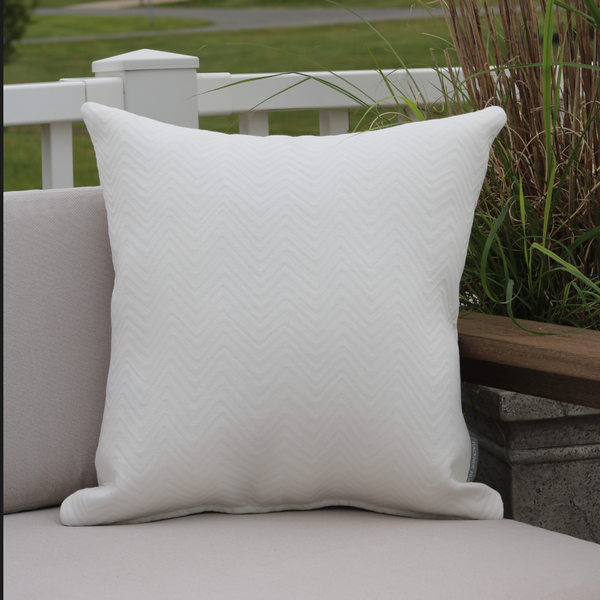 Outdoor Pillow Cover, White outdoor pillow cover, Outdoor pillows, Hackner Home Outdoor pillows, Designer Pillows, Quality Outdoor Pillows, White Outdoor Throw Pillows