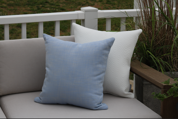 Outdoor Pillow Cover, White outdoor pillow cover, Outdoor pillows, Hackner Home Outdoor pillows, Designer Pillows, Quality Outdoor Pillows, White Outdoor Throw Pillows