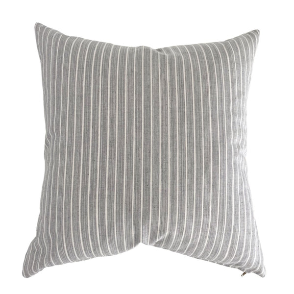 Gray Pillow Cover, Grey Striped Pillow, Grey Pillows, Hackner Home, Designer Pillows, How to Style pillow patterns, How to group pillows, Neutral Pillows, Decorative Pillow Covers