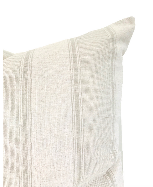 French Linen Stripe Pillow Cover