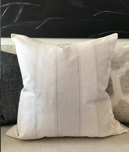 Warm Neutral Pillows, Decorative Pillows, Striped Pillows, Throw Pillows, Hackner Home, Designer Pillow Covers, Warm Neutral Decor