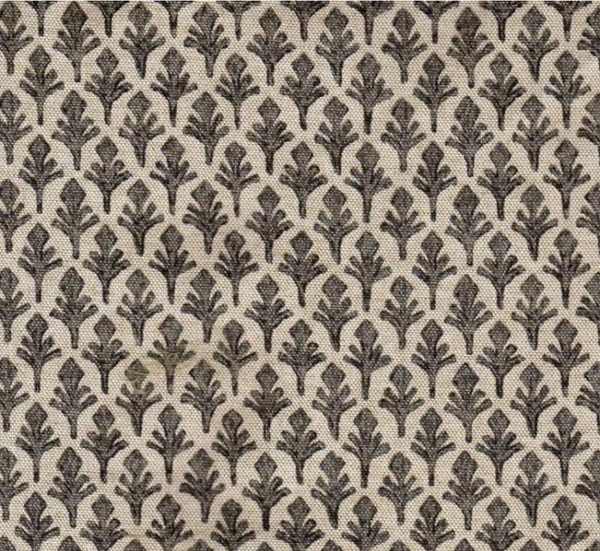 Floral Leaf Charcoal Fabric by the Yard
