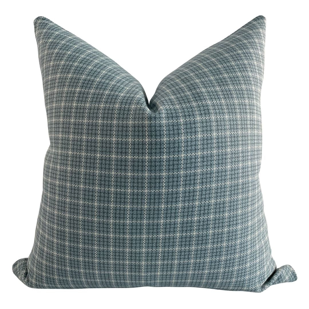 Small Plaid | Blue Pillow Cover